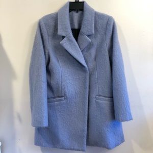 Elle Pale Blue Jacket Wool Blend Peacoat